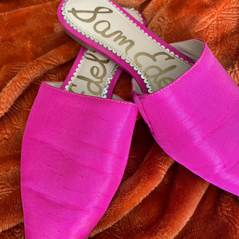Sam Edelman Hot pink slides